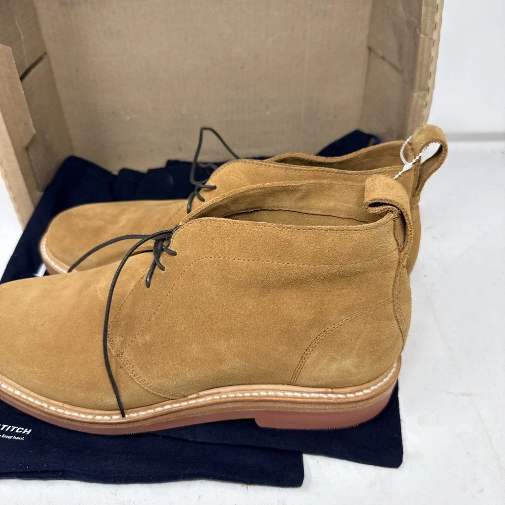 Mens 12 Taylor Stitch Unlined Chukka Boot Butterscotch Ankle Vibram Leather